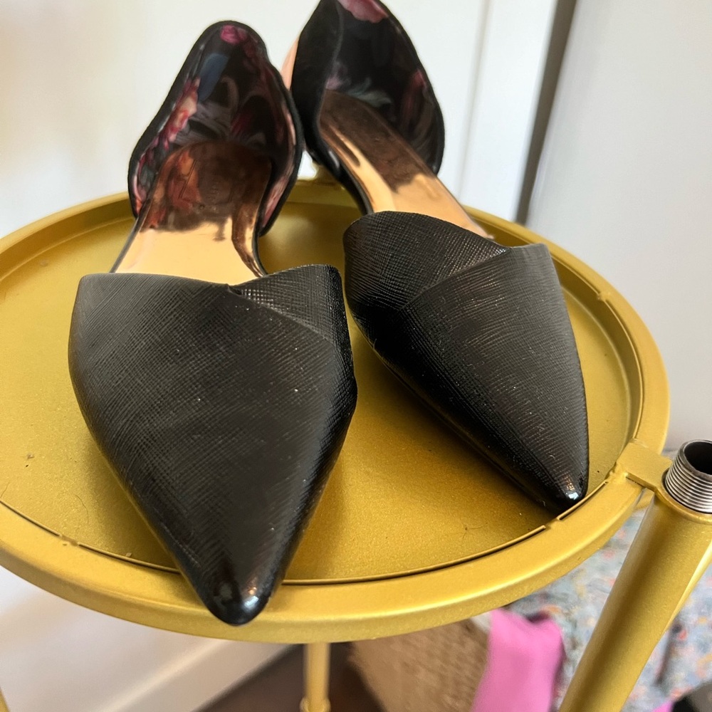 Ted Baker London Black Pointed-Toe Flats